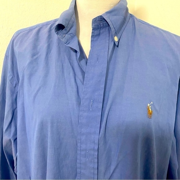 Ralph Lauren Yarmouth Pinpoint Oxford 100 Cotton Lg Sleeve Button Dn Size 16-32 - Picture 1 of 6
